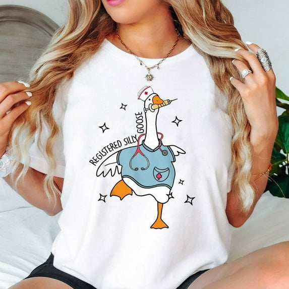 Nurse Silly Goose T-shirt, Nursing Student Shirt, Nurse Shirt, Nurse Gift, Nurse Appreciation Shirt, Pediatric Nurse TH150530