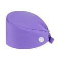 thumbnail image 1 of Nurse Solid Color Hat Surgical Cap Operating Room Hat Female Doctor Hats Stomatology Button Cap Dustproof ICU Nurse Hat, 1 of 3