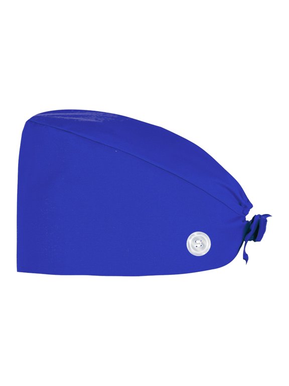 Nurse Solid Color Hat Surgical Cap Operating Room Hat Female Doctor Hats Stomatology Button Cap Dustproof ICU Nurse Hat