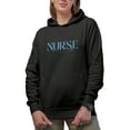 thumbnail image 1 of Nurse Squad, Nursing Profession & Nurses Week Merch Gift, Black Hooded Sweatshirt or Hoodie, Small, 1 of 5