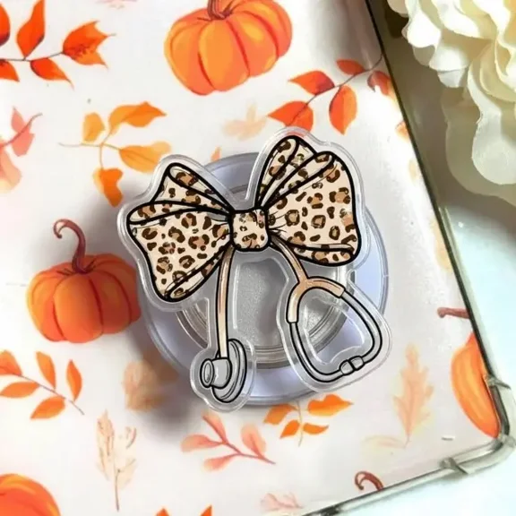 Nurse Stethoscope Bow Phone Grip, Cute Medical Aesthetic Magsafe Magnetic Kickstand Holder, Sweet Gift For Nurses And Healthcare Workers