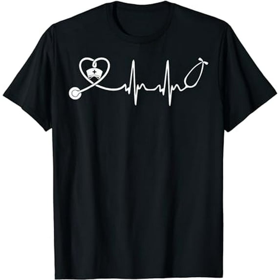 Nurse Stethoscope Heartbeat Nurse Week 2024 T-Shirt