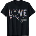thumbnail image 1 of Nurse Stethoscope Nursery Valentines Day Gift Nurse T-Shirt tee, 1 of 4