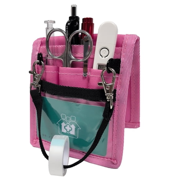 Nurse Storage Bag Practical Nursing Pouch Nurse Pouch,Nurse Fanny Pack Storage Waist Bag - Multi Compartment Pocket Waist Bag with Tape Holder Tool Belt for Scissors & Teacher
