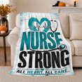 thumbnail image 1 of Nurse Strong Heartbeat Design Supportive Proud Mood Distressed, Cozy Typography Art Scene, Warm Flannel Blanket for Living Room and Reading Nook, Art Lovers Graduation Gift, Artistic Home Decor, 1 of 9
