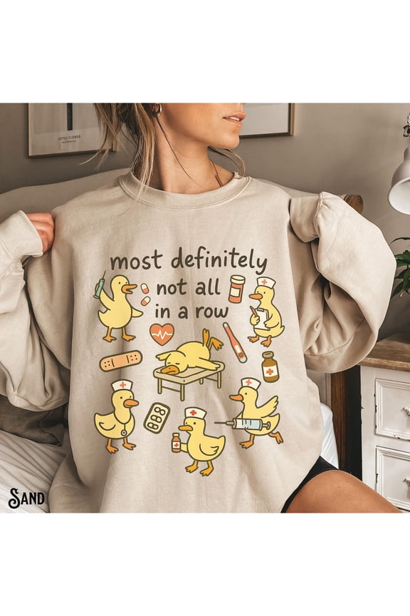 Nurse Sweatshirt, Ducks In A Row Sweater, Nurse Life, Ous Chaos, Medical Team, Appreciation, Fleece, Rn, Lpn, For Nurse TSHIRT All Size S-5XL
