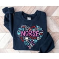 thumbnail image 1 of Nurse Sweatshirt, Love Nurse Sweatshirt, Cute Nurse Sweatshirt, Nurse Appreciation Gift, Nurse Gift Idea, Nurses Week Gift, Heart Nurse, 1 of 2