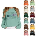 thumbnail image 1 of Nurse Sweatshirts for Women 2025 Fall Winter Long Sleeve Crewneck Graphic Sweat Shirts Pullover Tops, 1 of 1