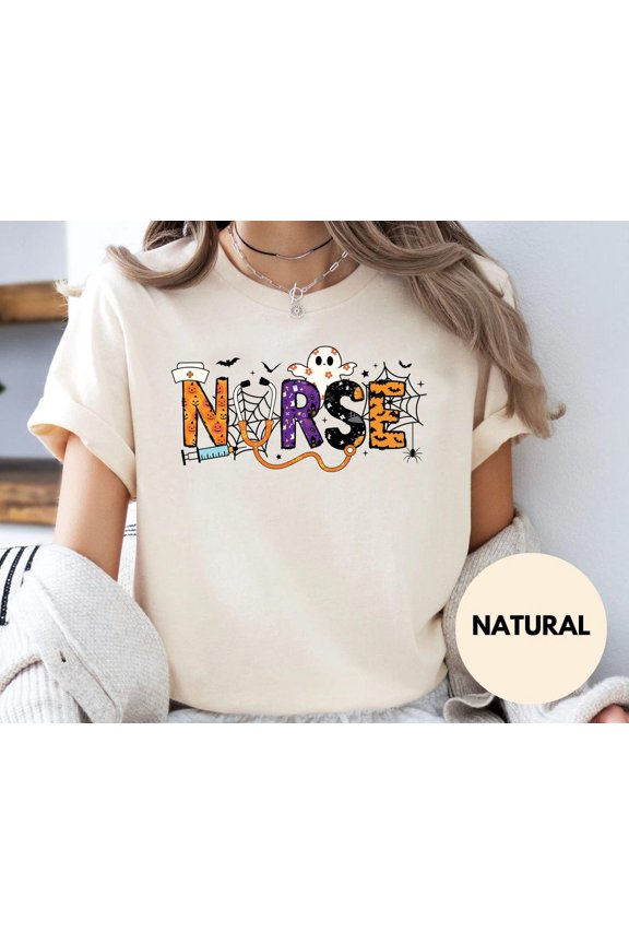 Nurse T-Shirt: Spooky Ghost Graphic Tee