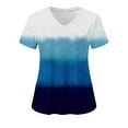 thumbnail image 1 of Nurse T Shirts for Women 2024,Tops for Women 2024 Short Sleeve V-Neck Scrub Top Working Uniform Nurse Shirts Printed Blouses with Pocket, 1 of 1