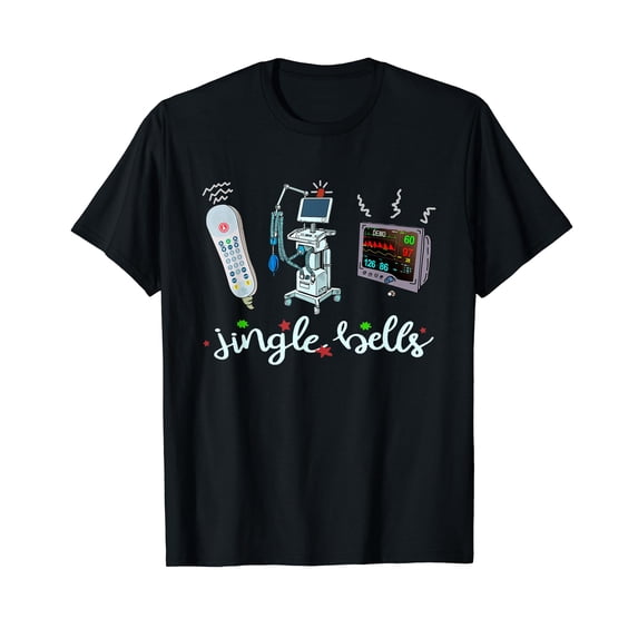 Nurse Telemetry Christmas Respiratory Therapist ICU Rn Rt T-Shirt