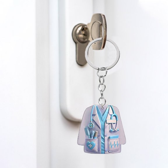 Nurse Uniform Acrylic Keychain for Medical Professionals Pendant Tree Decoration Gift for Healthcare Workers(F)