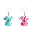 thumbnail image 1 of Nurse Uniform Key Chain, 2 Colors Scrub Top Keyring with Stethoscope, Lightweight Acrylic Purse Car Key Accessory for Nurse Student Women Gift, 1 of 8