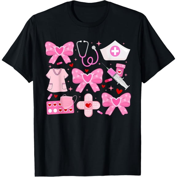 Nurse Valentine Nursing Valentines Day Nurse Coquette T-Shirt