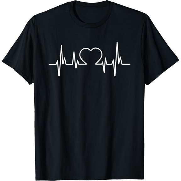 Nurse Valentines day t-shirt, Hospital Heartbeat T ShirtMen and women, Black T-shirt, size: Extra large