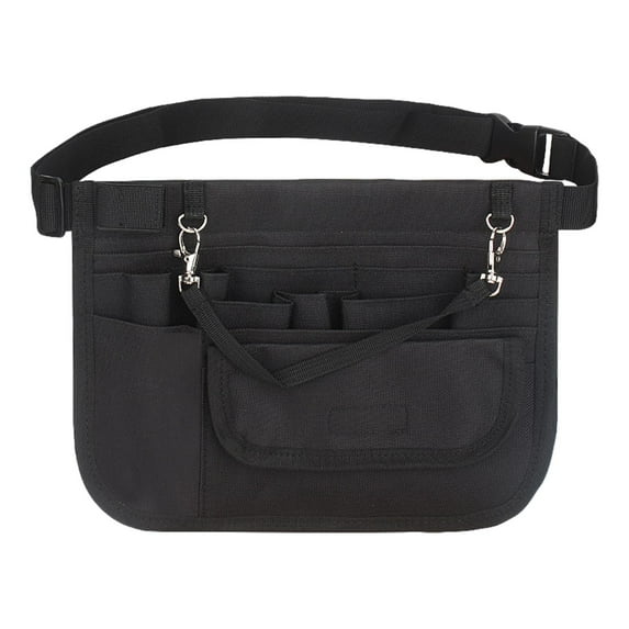 Nurse Waist Bag Adjustable Case Hip Bag for Care Tool Indoor Accessories Black