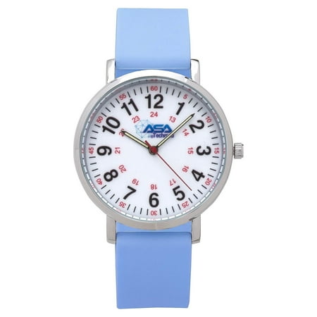 Nurse Watch for Medical Professionals with Silicone Rubber Band for Infection Control, Second Hand, Military Time Ideal Gift for Nurses, Doctors, Students