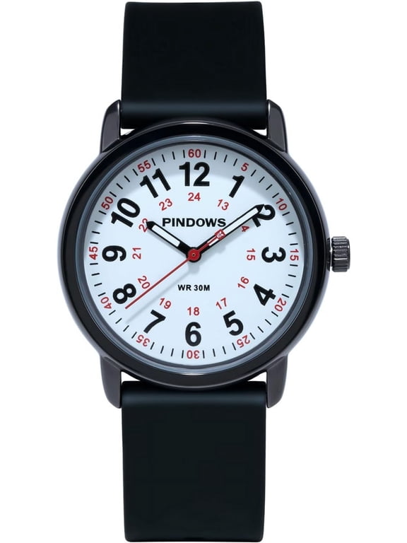 Nurse Watch for Nurses, Doctors, Medical Professionals, Easy to Read Waterproof Women's Men Medical Watch Luminous Dial 12/25 Hour Display, Soft Breathable Silicone Band Replaceable.
