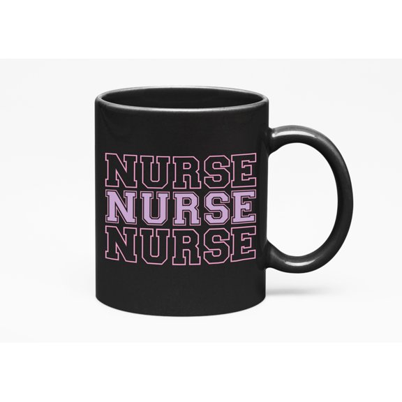 Nurse Word, Nurses Week Merch Gift, Black 11oz Ceramic Mug
