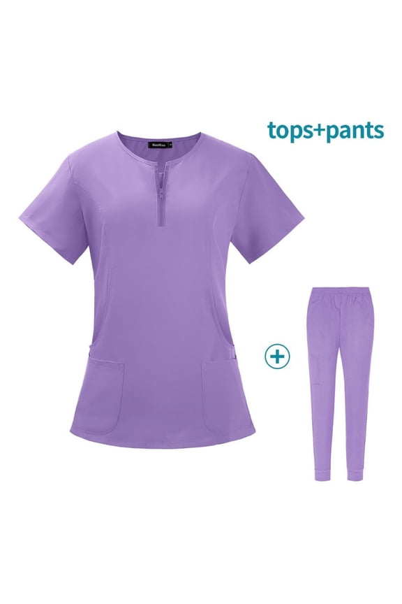 Nurse Work Uniforms Set Doctor Surgical Uniforms Medical Scrubs Shirt and Pant Set Unisex