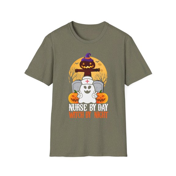Nurse by Day Witch by Night Halloween T-Shirt