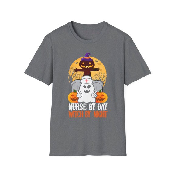 Nurse by Day Witch by Night Halloween T-Shirt