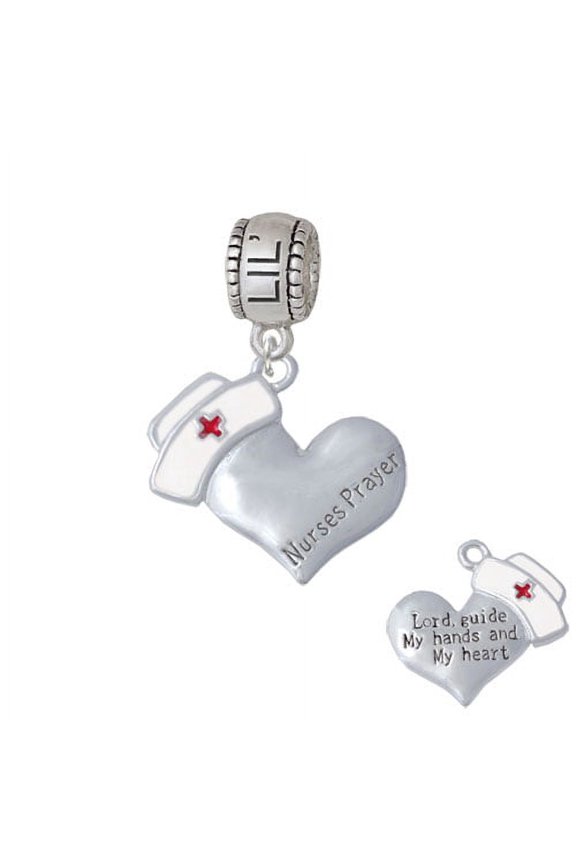 Nurse's Prayer Heart - Lord Guide - Lil Sister Charm Bead