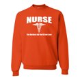 thumbnail image 1 of Nurse the Hardest Job You'll Ever Love | Mens Pop Culture Crewneck Graphic Sweatshirt, Orange, X-Large, 1 of 3