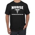 thumbnail image 1 of Nurse the Hardest Job You'll Ever Love | Mens Pop Culture Graphic T-Shirt, Black, X-Large, 1 of 3