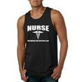thumbnail image 1 of Nurse the Hardest Job You'll Ever Love | Mens Pop Culture Graphic Tank Top, Black, Small, 1 of 3