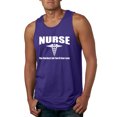 thumbnail image 1 of Nurse the Hardest Job You'll Ever Love | Mens Pop Culture Graphic Tank Top, Purple, Medium, 1 of 3