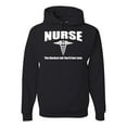 thumbnail image 1 of Nurse the Hardest Job You'll Ever Love | Mens Pop Culture Hooded Sweatshirt Graphic Hoodie, Black, Small, 1 of 3