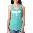 thumbnail image 1 of Nurse the Hardest Job You'll Ever Love | Womens Pop Culture Jersey Racerback Tank Top, Tahiti Blue, Small, 1 of 3