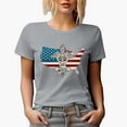 thumbnail image 1 of Nurse with USA Map & Medical Symbol, Heather Grey T-Shirt, Medium, 1 of 5
