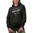 thumbnail image 1 of Nurse with a Stethoscope Art, Nurses Week Merch Gift, Black Hooded Sweatshirt or Hoodie, Small, 1 of 5