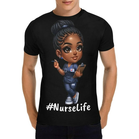 NurseLife, Nurse T-shirts, RN, MA (Size:XXXL; Style:Nurselife All Over Print T-Shirt for Men (USA Size) (Model T40);)
