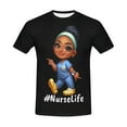 thumbnail image 1 of Nurselife_Black All Over Print T-Shirt (Size:S;), 1 of 5