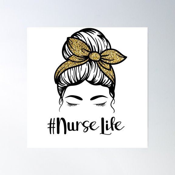 Nurselife, Licensed Practical Nurse, Emergency Response Team Poster Wall Art, Modern Wall Decor, 16x16 UNFRAMED