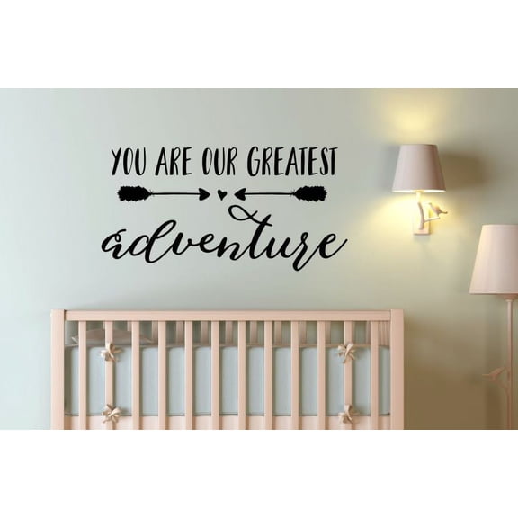 Nursery Adventure Decor Our Greatest Baby Wall Art Decal Stickers 37x23-Inch Black
