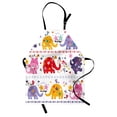 thumbnail image 1 of Nursery Apron Cute Elephants Happy Dancing Animals in Various Color Combinations Birds Flowers, Unisex Kitchen Bib Apron with Adjustable Neck for Cooking Baking Gardening, Multicolor, by Ambesonne, 1 of 3