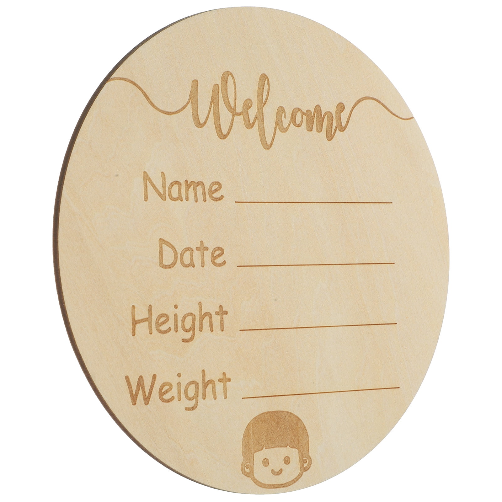 Baby Announcement Sign | Wooden Newborn Welcome Sign For Gender Reveal, Baby Shower, Nursery Decor