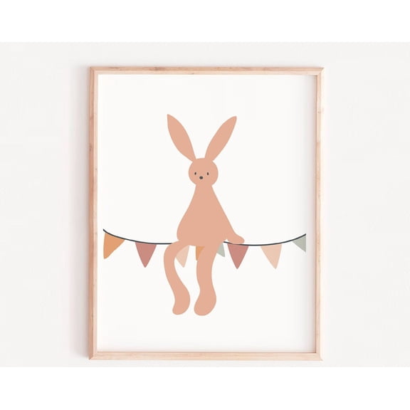 Nursery Baby Girl, Girls Bedroom Decor, Bunny Rabbit Print, Nursery S, Blush Pink Print, Baby Girl Wall Art, Bunny Wall Art, Modern Wall Decor, 12x18 UNFRAMED