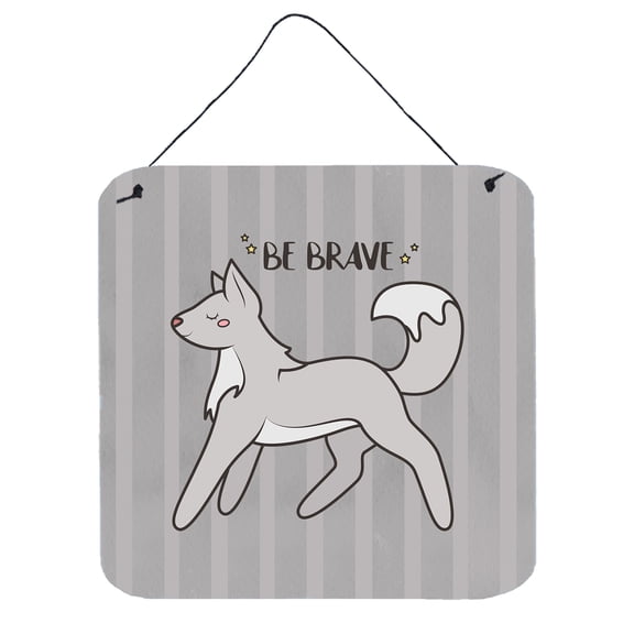 Nursery Be Brave Wolf Wall or Door Hanging Prints BB7472ds66