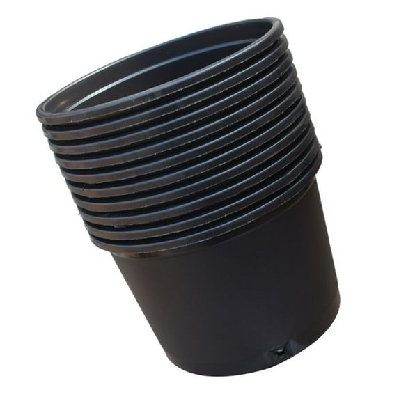 Nursery Container Injection Molded Pot Fit For Plants Soil Growers or Hydroponics, Black