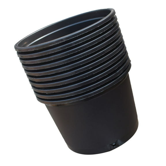 Nursery Container Injection Molded Pot Fit For Plants Soil Growers or Hydroponics, Black