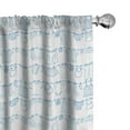 thumbnail image 1 of Nursery Curtains 2 Panels Set, Drying Baby Clothes Socks Sweater Dress Pants and Skirt Hand Drawn Sketch Style, Window Drapes for Living Room Bedroom, 56"W X 84"L, White and Blue, by Ambesonne, 1 of 5