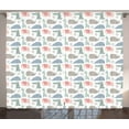 thumbnail image 1 of Ambesonne Cartoon Curtains 2 Panel Set, Party Animals Balloon, 108" x 108", Multicolor, 1 of 3