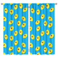 thumbnail image 1 of Nursery Curtains Boys Girls Kids Cartoon Lemon with Tooth Character Print Pattern Window Drapes for Living Bedroom Playroom Room Decor Rod Pocket 42x84Inch 2 Panels, 1 of 1