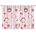 thumbnail image 1 of Nursery Curtains Boys Girls Kids Cute Red Strawberry Print Pattern Window Drapes for Living Bedroom Playroom Room Decor Rod Pocket 42x63 Inch 2 Panels, 1 of 2
