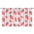 thumbnail image 1 of Nursery Curtains Boys Girls Kids Cute Red Strawberry Print Pattern Window Drapes for Living Bedroom Playroom Room Decor Rod Pocket 52x63 Inch 2 Panels, 1 of 2
